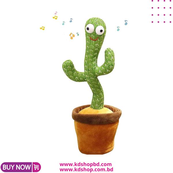 Talking & Dancing Cactus Mimicking Toy (USB CHARGING)-120 songs including Happy Birthday Song Cactus Plush Toy for Kids