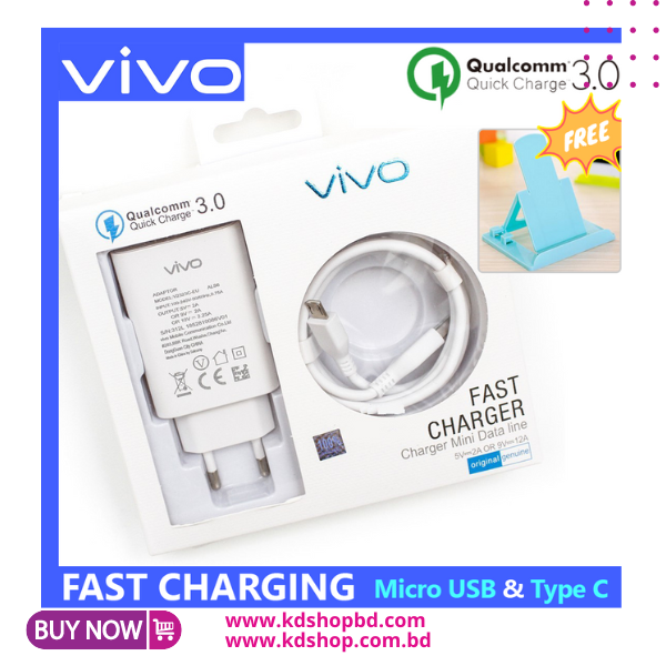 Vivo Fast Charger Qualcomm 3.0 for All Vivo Smartphone
